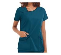 Nurse Uniform Operating Theatre Short Sleeve Hand Wash Gowns Women Skin Management Nurses Operator(Blue3,M)