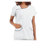 Nurse Uniform Operating Theatre Short Sleeve Hand Wash Gowns Women Skin Management Nurses Operator(White,XXL)