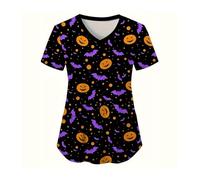 Nurse Uniform Operating Theatre Short-sleeved Hand-washing Clothes Women's Tops Overalls Nurse Surgeon Gowns(Color33,L)