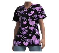Nurse Uniform Operating Theatre Short-sleeved Hand-washing Clothes Women's Tops Overalls Nurse Surgeon Gowns(Color15,2XL)