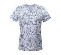 Nurse Uniform Pet Clinic Hospital Nursing Scrub Tops Shirts Dentistry Doctor Blouse Surgical Uniforms(Color 10,XXL)