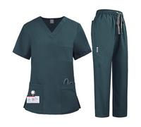 Nurse Uniform Quick-drying Elastic Clothes Men And Women Doctors And Nurses Uniform Two-piece Set(Color1,XXL)