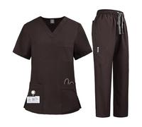 Nurse Uniform Quick-drying Elastic Clothes Men And Women Doctors And Nurses Uniform Two-piece Set(Color10,XL)