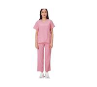 Nurse Uniform Uniforms Men Women Nursing Clothes Beauty Nurse Scrubs Sets Doctor Dentist Workwear Clinical Tops Pants(Pink,L)