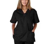 Nurse Uniforms V Neck Doctors Hospital Nurses Top Work Tunics Graphic Healthcare Uniform Beauty Salon Tunics for Women UK Plus Size Grey Work Tunics for Women Uniform