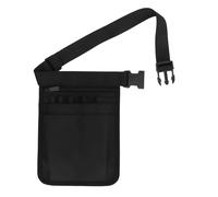 Nurse Utility Waist Organizer Nylon Large Capacity Fanny Pack for Medical Professionals, Black