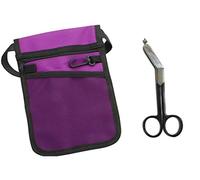 Nurse Vet Pouch Medical Care Kit Utility Waist Pack, Nurse Fanny Pack Pocket Pick Organiser Adjustable Belt Strap + Scissors : Purple