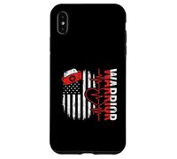 Nurse Warrior American Flag Distressed Heartbeat EKG Nursing Case for iPhone XS Max