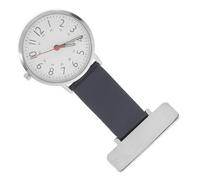 Nurse Watch Brooch Clip on Fob Watch for Professionals | Bra Strap Holder Clip, Hanging Nurses Watch with Metal Case, Blue Leather Detail, Hospitals and Clinics