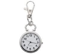 Nurse Watch Brooch Nurses Fob Watch Large Dial Quartz Old Man Fob Watches Large Number Nurse Pocket Watch Digital Student Exam Pocket Watch Wonderful Gift for Her (Color : Silver)