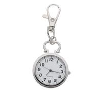Nurse Watch Digital Pocket Watch Large Screen Quartz Silver Zinc Alloy | Key Buckle Design, Tracks Iv Push Time, Suitable for Nursing Students and Elderly