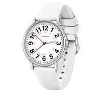 Nurse Watch for Nurses Doctors Students Women Men,Waterproof Analog Watches with Luminous Dial and Japanese Quartz Movement,Easy to Read Military Time Watch with Second Hand, 12/24 Hours,Silicone