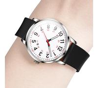 Nurse Watch - Silicone Strap Analog Timepiece, Waterproof Casual Fashion Watch with Easy Read Feature, 24 Hour Sport Wristwatch with Second Hand Details, Ideal Women Men Medical Work Use