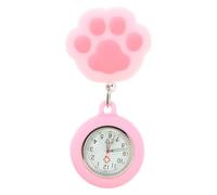 Nurse Watch with Clip - 35g Digital Nurse Watch | Retractable Nurse Watch, with Second Hand for Nurses Clip on Lapel Digital Portable, Nurse Doctor's Bag, S, Multicolour, B/cat's paw, Unisex