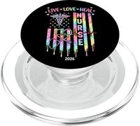 Nurse Week 2026 Appreciation American Flag Nursing Life PopSockets PopGrip for MagSafe