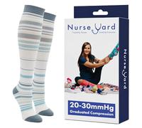 Nurse Yard Compression Socks for Nurses - Women & Men - 20-30mmHg Graduated Compression, For Medical Staff, Athletes - 1 Pair, Herogrey, S-M