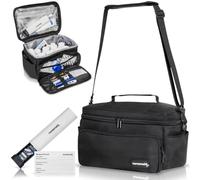 nursemaid Insulated Medication Organizer - Travel Case for Insulin & Medicine, Keeps Meds Cool, Includes ID Card & 7-Day Pill Organizer, Compact & Organized On the Go (Jet Black)