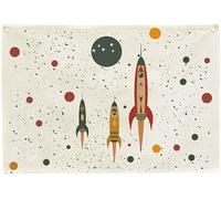 Nursery Banner Wall Decor-Boho Hanging Banner Pennant Poster Flags-for Baby Boy Girl Room Home Playroom Classroom-Baby Gift Shower Birthday Christmas-Rocket Graphics-28.5x20 Inches