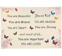 Nursery Banner Wall Decor-Boho Hanging Banner Pennant Poster Flags-for Baby Boy Girl Room Home Playroom Dorm Classroom-Baby Present Shower Birthday Christmas-You are Beautiful-28.5x20 Inches