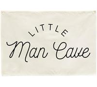 Nursery Banner Wall Decor-Boho Hanging Banner Pennant Poster Flags-for Baby Boy Room Home Playroom Dorm Classroom-Baby Present Shower Birthday Christmas-Little Man Cave-28.5x20 Inches