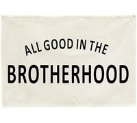 Nursery Banner Wall Decor-Boho Hanging Banner Pennant Poster Flags-for Baby Boy Room Home Playroom Dorm Classroom-Baby Present Shower Birthday Christmas-All Good in The Brotherhood-28.5x20 Inches