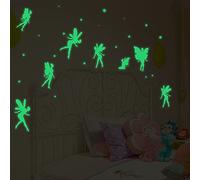 Nursery Butterfly Fairy Wall Decor,Dragonfly Fairy Wall Decal,Glow in The Dark Stickers for Bedroom Decor,Wall Stickers for Girls Room