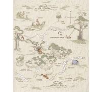 Nursery Disney Wall Mural 78x94in kids room photo wallpaper Winnie Pooh Map