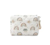 Nursery Essential Compact Diaper Bag with Easy Attachments Travel Diaper Management Pouches for Strollers & Hand Rainbow Carrying