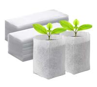 Nursery Growing Bags, 100pcs Biodegradable Non-Woven Fabric Grow Bags, Seeding Starter Seedling Plants Pots Home Garden Outdoor Greenhouse Supplies (7.87"x7.87")