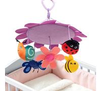 Nursery Mobile | Plush Sensory Development Toy,Kids Crib Mobile Bell Decor,for Bassinet Living Room Home Wall Road Trip Boys Girls Preschoolers