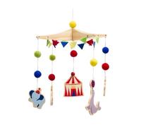 Nursery Mobiles,Animal Circus Design Interactive Sensory Activity - Bed Mobile - for Photo Prop Decor Stroller Car Travel Living Room Home