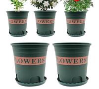 Nursery Plant Pots, Five Piece Pot Set, Seedling Germination Containers, Reusable Growing Starter Pots, Drainage Planting Supplies, For Gardeners Balcony Windowsill Patio Greenhouse Use