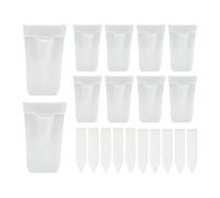 Nursery Pots | 10 Pieces Breathable Nursery Pots with Double Drainage Bottom | Self Watering for Indoor Plants - for Cuttings and Seedlings Indoor, Apartment,