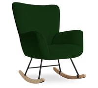 Nursery Rocking Chair Cover Stretch Glider Chair Covers Jacquard Modern Reading Chair Accent Slipcover Armchair Protector for Living Room Nursery Bedroom, Dark Green