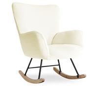 Nursery Rocking Chair Cover Stretch Glider Chair Covers Jacquard Modern Reading Chair Accent Slipcover Armchair Protector for Living Room Nursery Bedroom, Beige