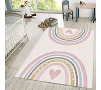 Nursery Rug Childrens Rug Rainbow Heart 3D