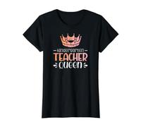 Nursery Teacher Queen Crown Value Graphic T-Shirt, Women, Black, S