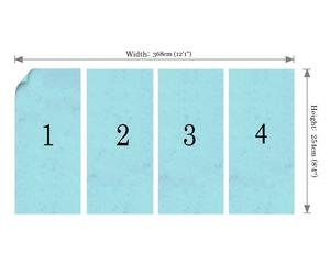 Nursery Theme Wallpaper Mural with FREE adhesive Map of the World adventure