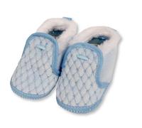 Nursery Time Baby Booties with Fur Trim (Sky, 0-6 months, UK Footwear Size System, Infant, Age Range, Medium, 0 Months, 12 Months)