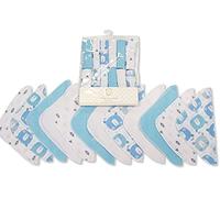 Nursery Time Baby Girl Boy Wash Face Cloths Towel Flannel Wipes Pack of 12 Pink Blue Grey (Blue)