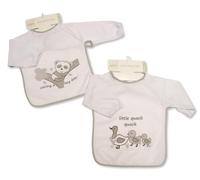 Nursery Time Baby Terry Bibs with Sleeves - Bear/Ducks - 2-Pack