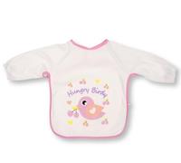 Nursery Time Baby Terry Bibs with Sleeves - Hungry Birdy - 2 Pack