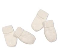 Nursery Time Knitted Baby Mittens 2-Pack - One Size - 7 Colours (White)
