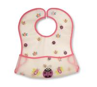 Nursery Time Large Baby PEVA Plastic Bibs - Girls or Boys Design (Girls)