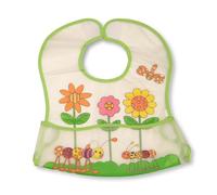 Nursery Time Large Baby PEVA Plastic Bibs - Girls or Boys Design (Girls)
