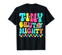 Nursery Tiny But Mighty Retro Flower Disco T-Shirt