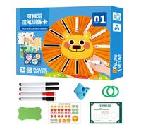 Nursery Tracking Workbook, Pen Control Book for Kids | Preschool Activity Reusable Handwriting Practice Book - Tracing Game p