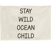 Nursery Wall Decor-Hanging Rectangle Banner Flag Poster Wall Decor Gift for Baby Kids Newborn Nephew-Bedroom Playroom Babyroom Door Decoration-Christmas Gift-Stay Wild Ocean Child-28.5"L×20"W