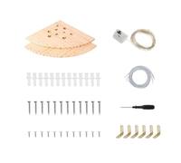 Nursery Wall Hanging Stuffed Animal Garden Organizers with Adjustable Wood Designing LED Light Stuffed Animal Storage Cage