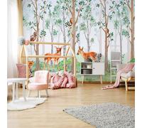 Nursery Wallpaper Easy to Apply animals colorful wall mural 123x86 inch